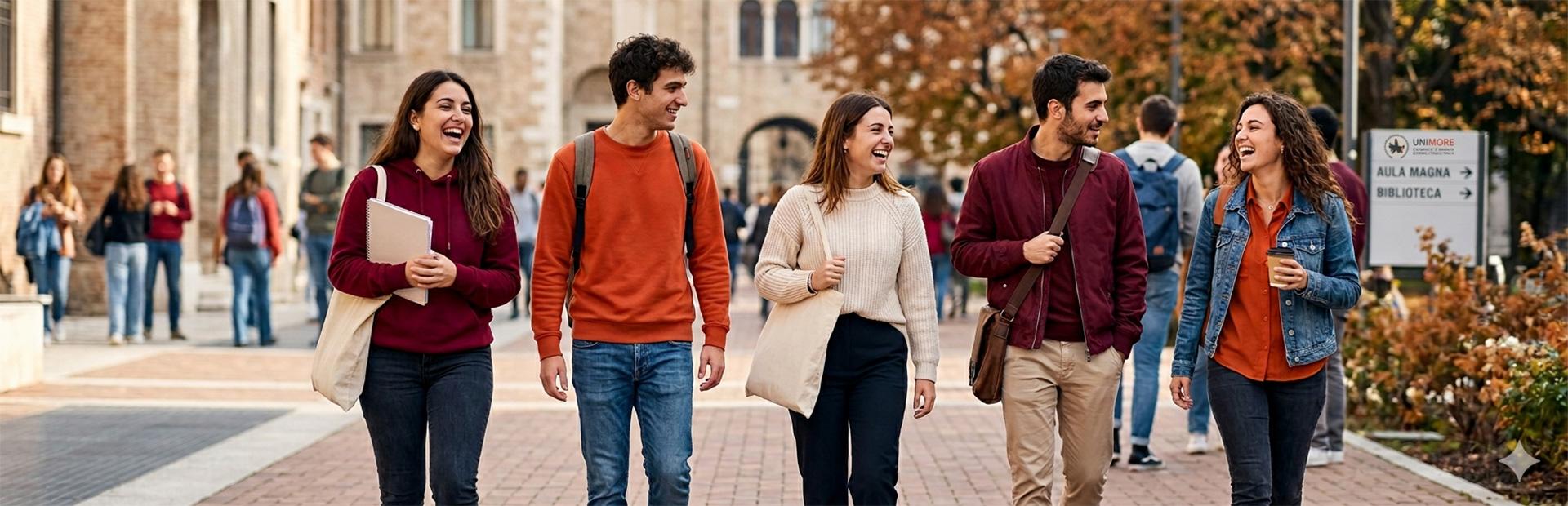 Gruppo di studenti sorridenti